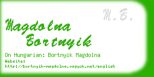 magdolna bortnyik business card